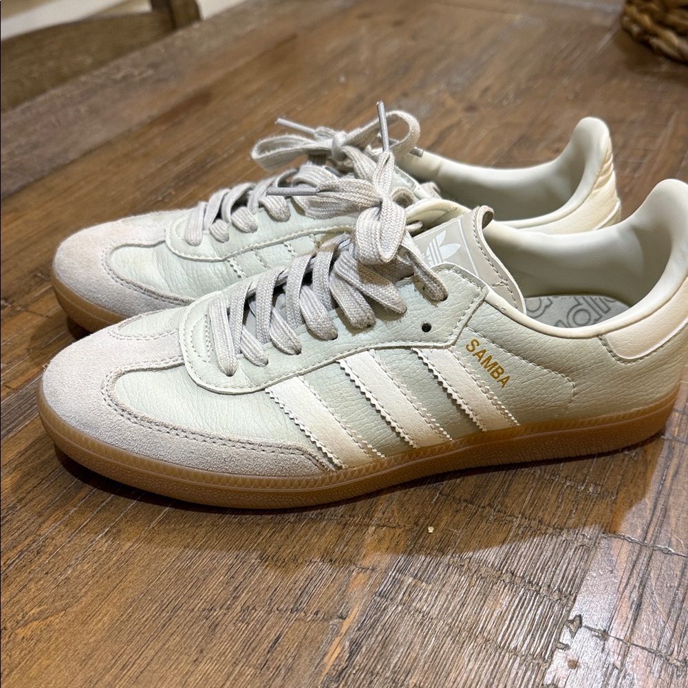 Adidas Samba Cream and White  Sneakers